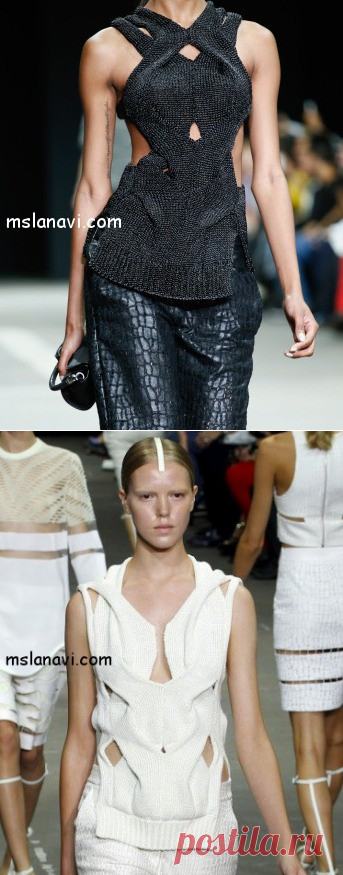 Плетеные вязаные топы от Alexander Wang | Вяжем с Лана Ви