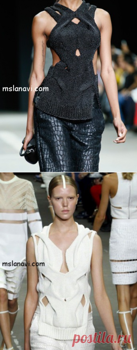 Плетеные вязаные топы от Alexander Wang | Вяжем с Лана Ви