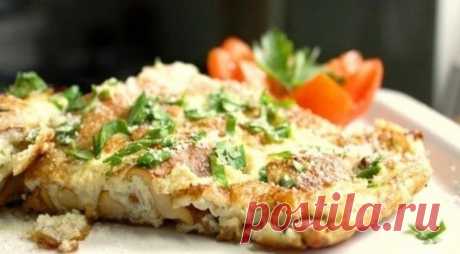 Фриттата с курицей, грибами и помидорами / Surfingbird.ru