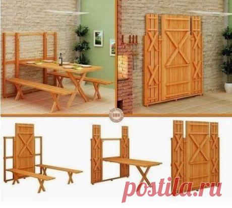 Замечательная идея складного стола