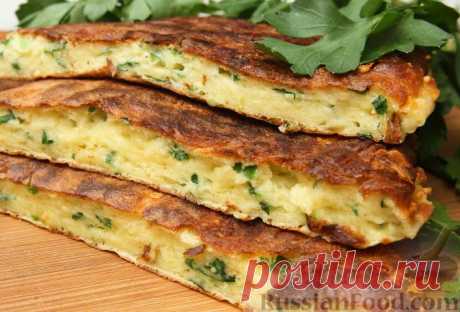 Рецепт: Ленивые хачапури (сырные лепешки) на RussianFood.com