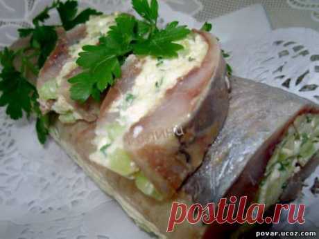 Фаршированная селёдка. Вкусно.