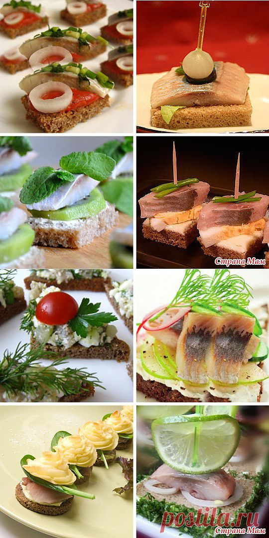 Новогодние канапе.10 идей для фуршета! Красиво и вкусно!!! | 4vkusa.ru