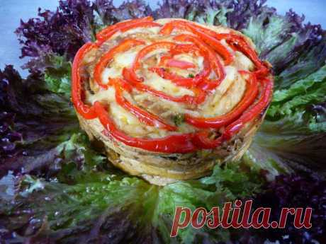 Куриная грудка запечёная с овощами "Роза чайная" Потрясающе Вкусно - Простые рецепты Овкусе.ру