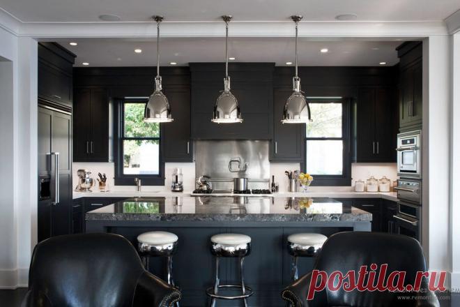 35 идей по обустройству темной кухни | Интерьер и дизайн на фото