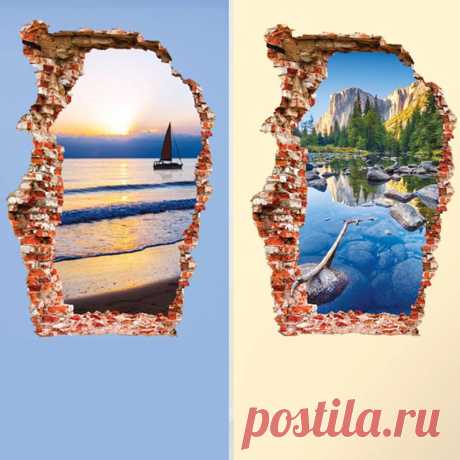 пропуск работает картина - более детальную картину о мода природа 3D наклейки стикер стены 60*90см Брук Грин Хилл росписи домашнего декора стены наклейки для детей номеров плакат картина пейзаж в Наклейки на стену из высокой мечты | Aliexpress.com | группы alibaba