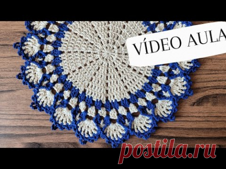 Sousplat de crochê - Vídeo aula