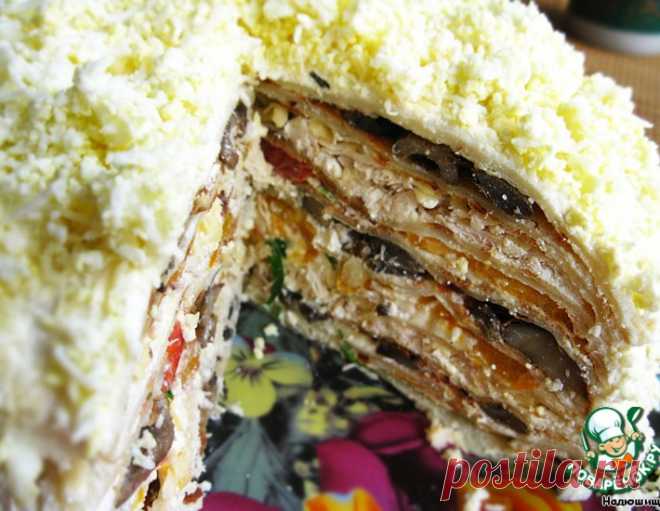 Закусочный блинный торт – кулинарный рецепт