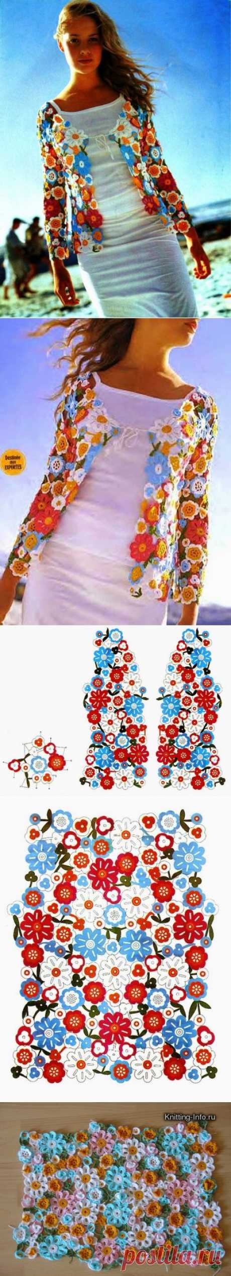 Irish crochet &amp;: ЖАКЕТЫ ЦВЕТОЧНЫЕ. Ирландское кружево.