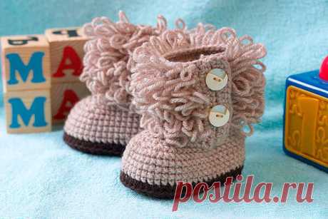 Пинетки - сапожки крючком