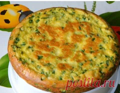 Пирог с яйцами и зеленым луком- самый вкусный, весенний, солнечный