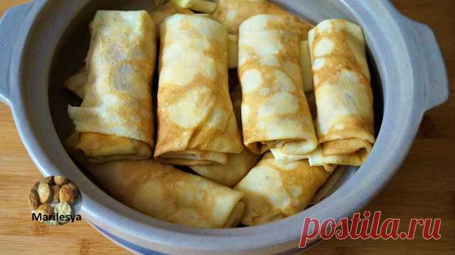 Блинчики с творогом – пошаговый рецепт с фотографиями