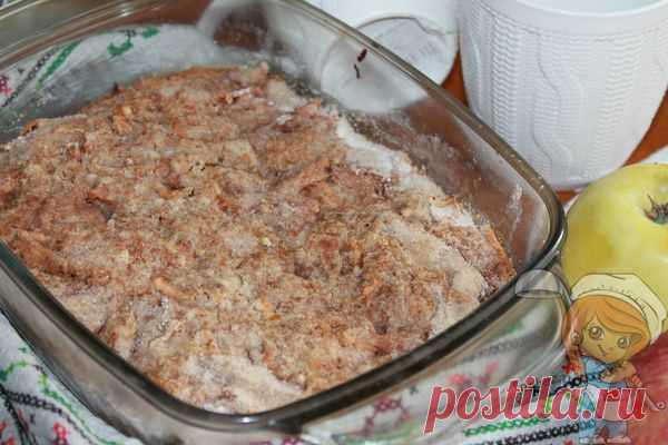 Насыпной яблочный пирог три стакана — простой и вкусный рецепт