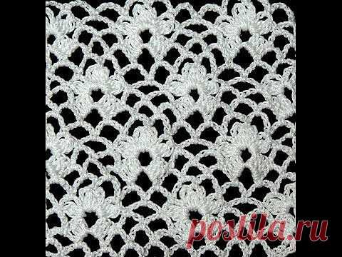 Цветочный узор крючком.