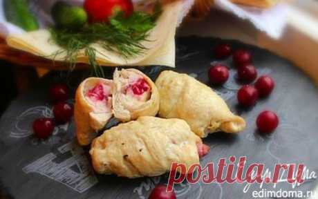 Куриные рулетики с моцареллой и вишней | Кулинарные рецепты от «Едим дома!»