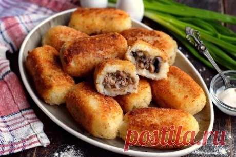 Картофельные зразы с фаршем и грибами | Рецепты салатов и вкусняшек | Яндекс Дзен