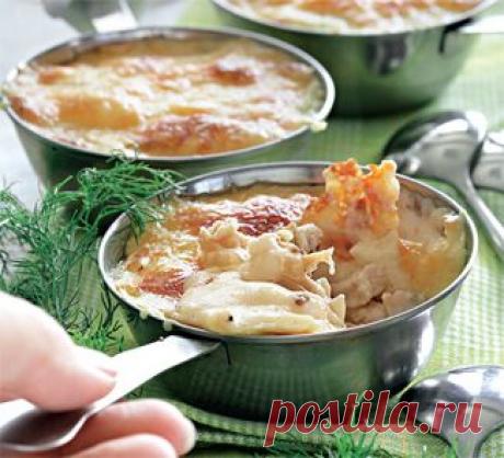 Куриный жюльен с грибами, закуска. Пошаговый рецепт с фото на Gastronom.ru