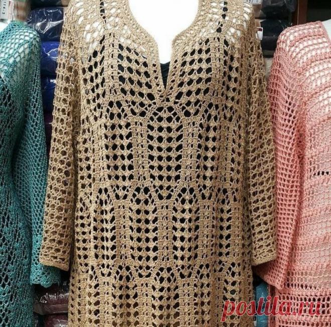 Разные вертикальные узоры крючком.