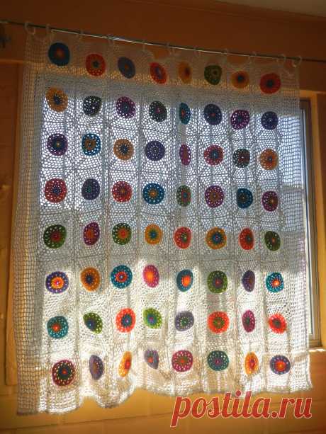cortina crochet con circulos - Поиск в Google