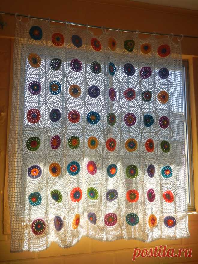 cortina crochet con circulos - Поиск в Google
