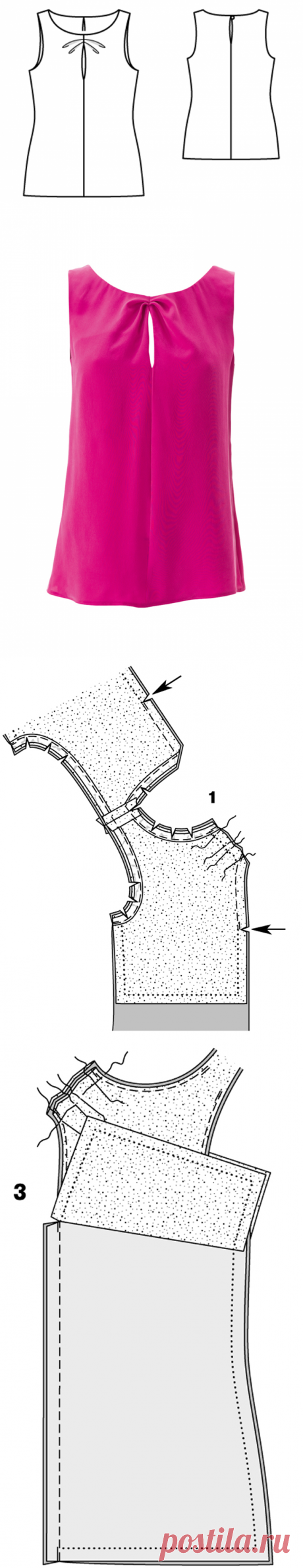 Летний топ приталенного силуэта своими руками / Мастер-классы / Burdastyle
