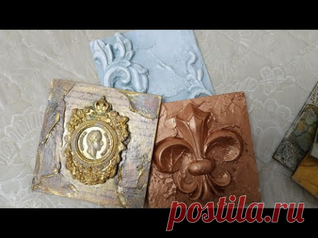 Интересная идея..Декор плитки из фанеры, размер 10×10 см.