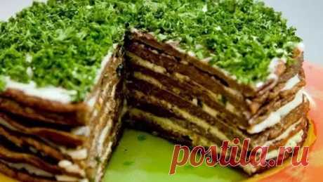 Печеночный торт из куриной печени.