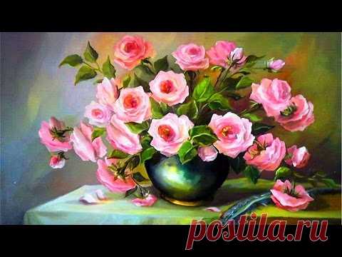 КАК нарисовать ВАЗУ с ЦВЕТАМИ в технике ПАСТЕЛЬ