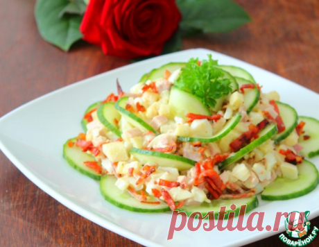 Мужской салат "Цветок для защитника" – кулинарный рецепт