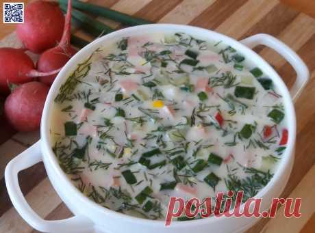 Окрошка на сыворотке. Фуд фото