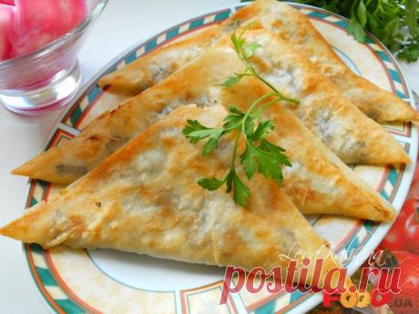 Треугольнички из лаваша с картофелем и грибами - Кулинарные рецепты на Food.ua