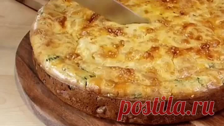 Быстрый заливной пирог с луком и яйцом (рецепт в теме)
