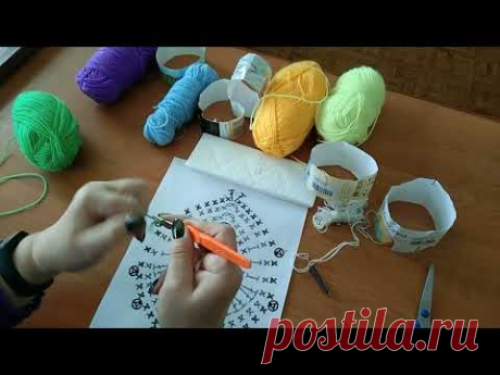 Закладка "Перо жар птицы" крючком. Татьяна Беляева.