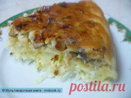 Капустная запеканка с грибами в мультиварке / Выпечка / Рецепты для мультиварки