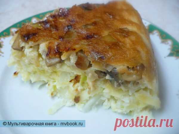 Капустная запеканка с грибами в мультиварке / Выпечка / Рецепты для мультиварки