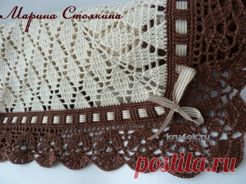 Детский плед крючком — работа Марины Стоякиной