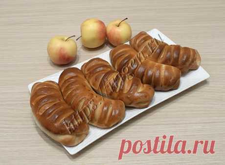 Булочки Рогалики с яблоками
