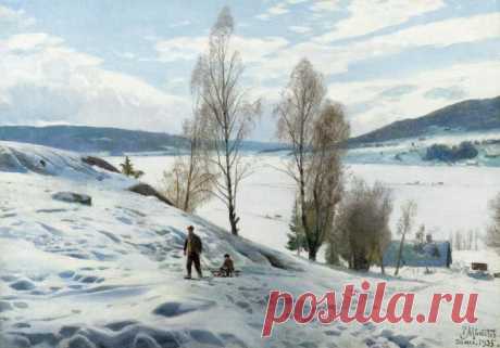 Пейзажи датского мастера PEDER MORK MONSTED.