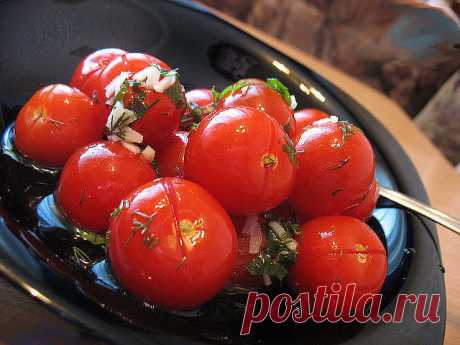 Малосольные помидоры..вкусно,быстро