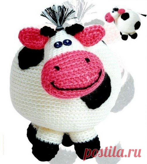 Вязаный символ предстоящего Нового 2021 Года Бык — варианты вязания бычка, коровы спицами и крючком | Ирина СНежная & Вязание | Яндекс Дзен