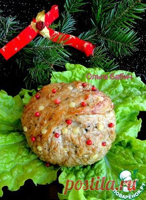 Новогодний мясной шар - кулинарный рецепт