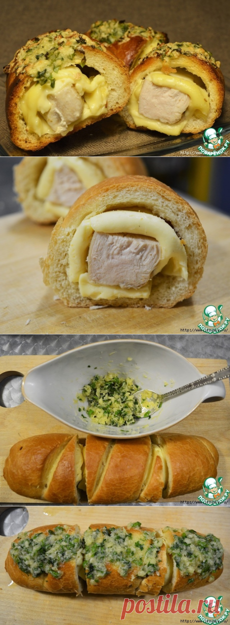 Хрустящий багет с курицей и сыром "Провансаль"!