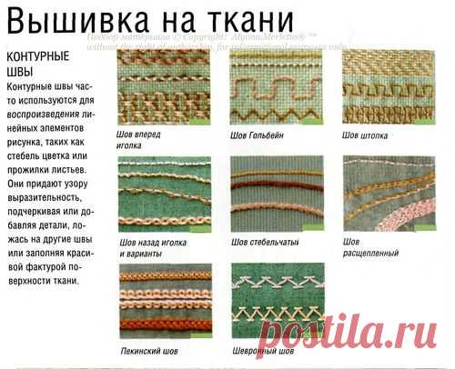 Основы вышивания ...простешие швы