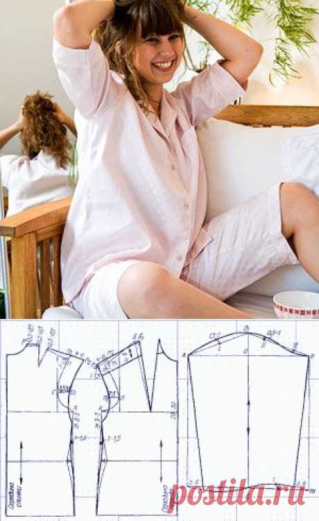 Выкройки женской одежды. Выкройка пижамы. | Как сшить женскую пижаму? Скачайте выкройку бесплатно!