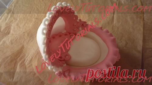 МК лепка "Колыбелька" -Crib cake topper step by step - Мастер-классы по украшению тортов Cake Decorating Tutorials (How To's) Tortas Paso a Paso