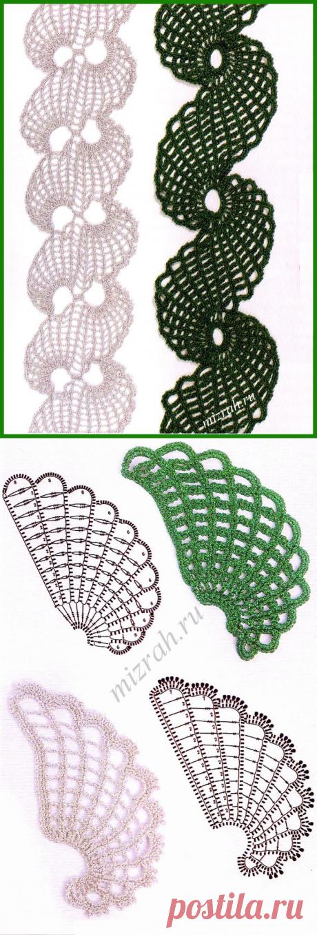 В копилку: 2 варианта ленточного кружева.
