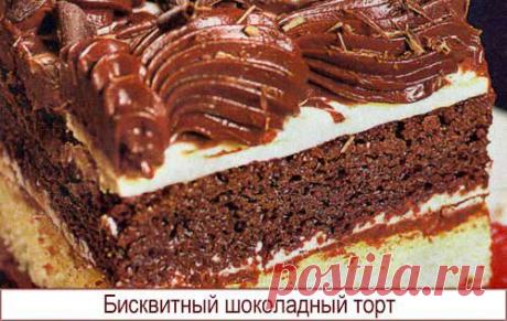 Бисквитный шоколадный торт