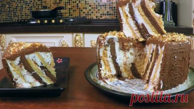 ВКУСНЕЙШИЙ СЛИВОЧНЫЙ ТОРТ! Без Выпечки 🎂 10 минут Готовим и Час Ждём