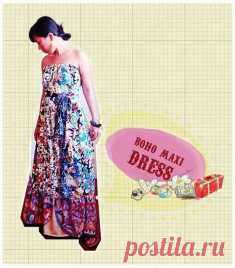 платье макси Boho.