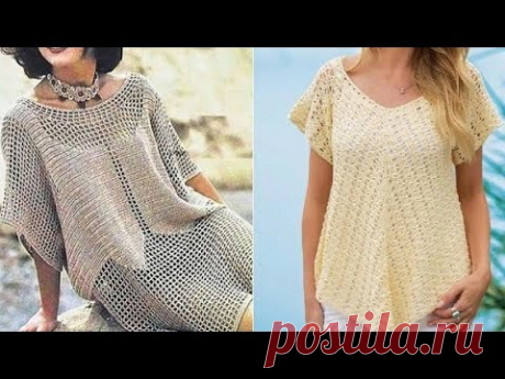 Вязание крючком туника на лето схемы - Crochet tunic for summer schemes